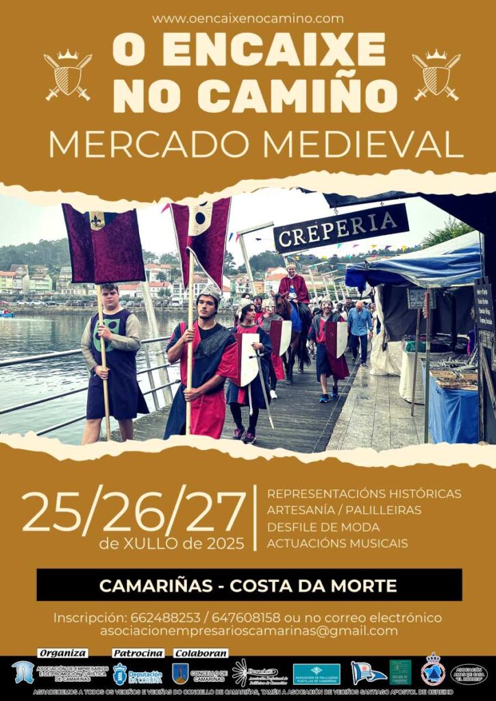 Cartel mercado medieval camariñas 2025